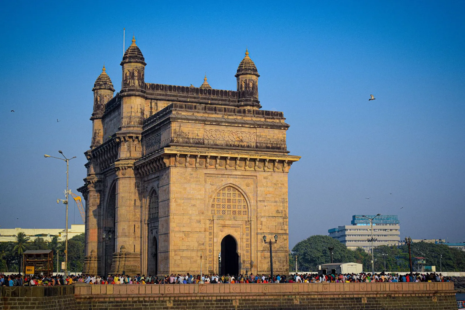 The Gateway of India in Mumbai, a historical landmark, on a sunny day
