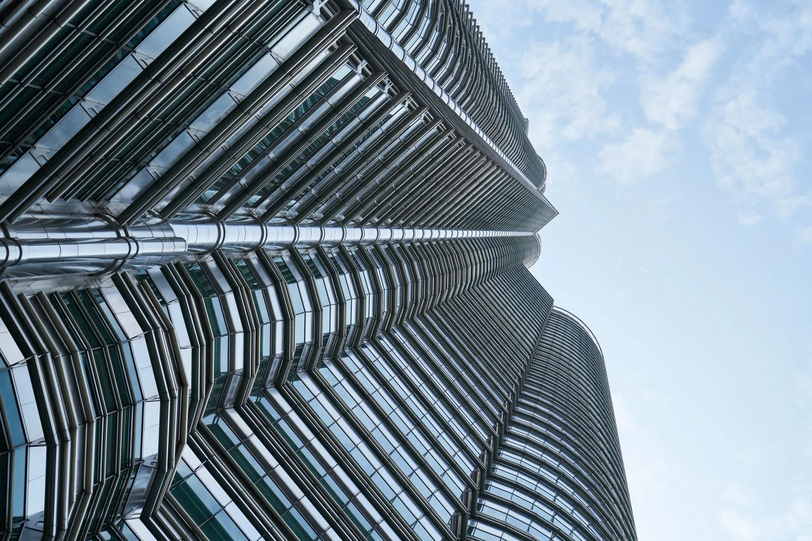 A modern skyscraper of glass and steel in Kuala Lumpur, Malaysia